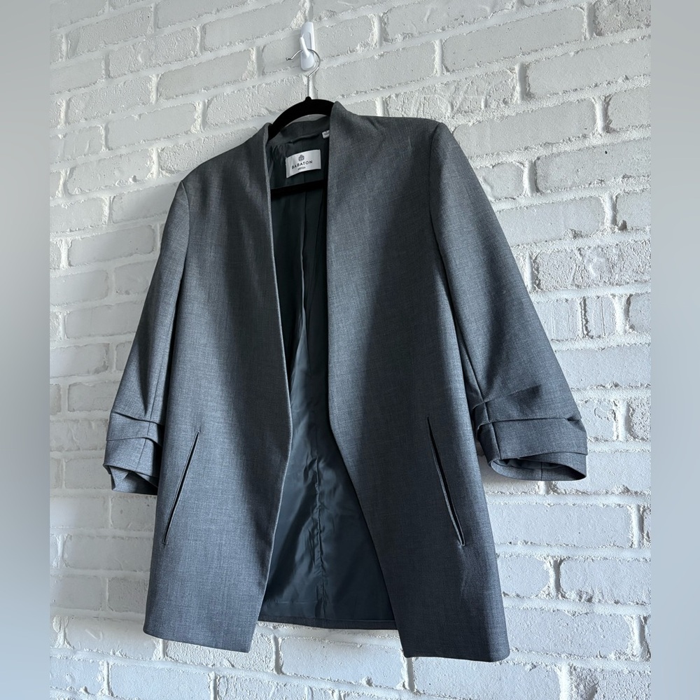Babaton Heather Charcoal Power Blazer, Size 6.